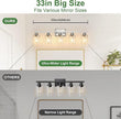Ascher Bathroom Light Fixtures, 5-Light Vanity Lights with Clear Glass Shade, Modern Brushed Nickel Wall Light for Mirror Bedroom Hallway Cabinet Porch