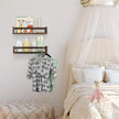 4 Pcs Nursery Book Shelves, 16.5 Inch Floating Bookshelves for Wall, Versatile Wall-Mounted Nursery Bookshelf, Solid Wood Floating Shelves for Books, Toys and Decor Storage