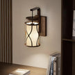 N10-1 Farmhouse Wall Sconces Dimmable Hanging Plug in Wall Lamp Linen Lampshade Metal Base Rustic Hardwired Wall Lighting Sconce Lights for Bedroom Bedside Living Room (Bulb Included)