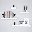Bookends Metal Cat Book Ends, 1 Pairs Cute Bookends for Shelves Decorative for Home Office Desk Bookshelf Decor (Black, Half-face)