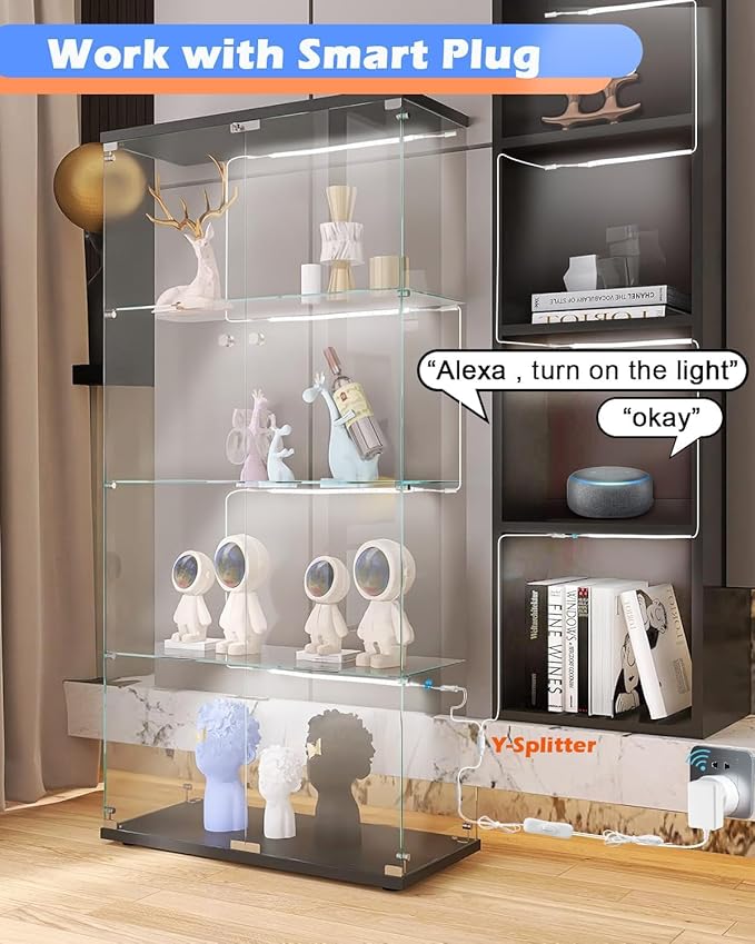 Cefrank LED Under Shelf Lighting Kit, (8) Linkable 12-Inch Light Strips Set, 20W 2000lm Daylight White, Flexible & Durable for Bookcases, Cabinets, Pantries, Showcase, Closet (Cool White)