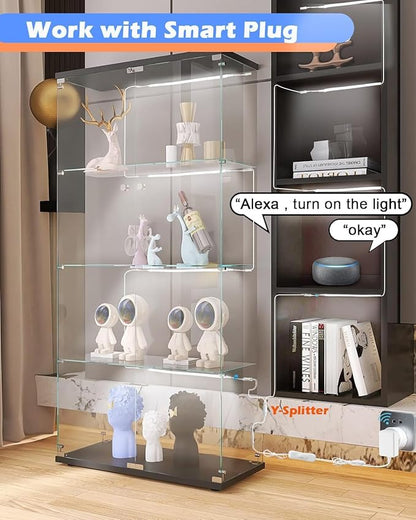Cefrank LED Under Shelf Lighting Kit, (8) Linkable 12-Inch Light Strips Set, 20W 2000lm Daylight White, Flexible & Durable for Bookcases, Cabinets, Pantries, Showcase, Closet (Cool White)