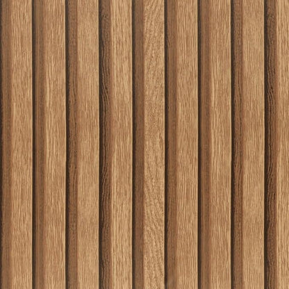 Arthome 17''x120'' Wood Slat Wallpaper, Peel and Stick Self Adhesive Wood Wallpaper PVC Vinyl Decorative Removable Wallpaper Waterproof Faux Wood Grating Stripe Contact Paper for Living Room Bedroom