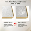 28x36 Gold Framed Bathroom Mirror, Brushed Gold Metal Vanity Mirror, Rectangle Modern Mirror for Wall, Rounded Corner, Tempered Glass, Anti-Rust, Shatterproof, Hangs Horizontally or Vertically