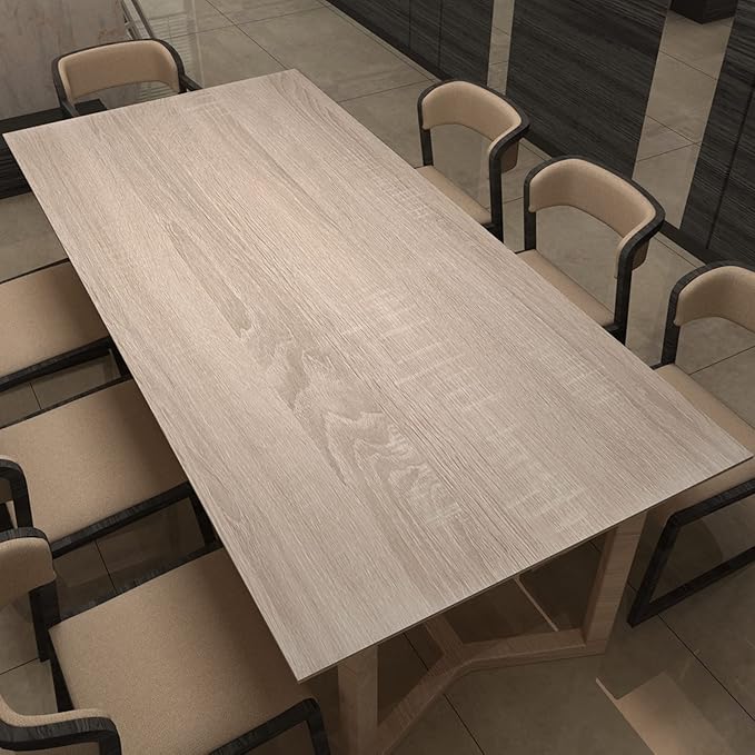 Gray Brown Wood Grain Contact Paper Waterproof Faux Wood Wallpaper Peel and Stick Countertops Light Oak Contact Paper for Cabinets Self Adhesive Wallpaper Wooden Stickers 15.74
