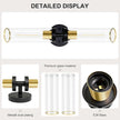 Wall Sconces Set of Two, Black and Gold Bathroom Wall Sconces with Clear Glass,Hardwired Modern Sconces Wall Decor Set of 2 Wall Light for Bathroom Mirror Bedroom Living Room Hallway Vanity