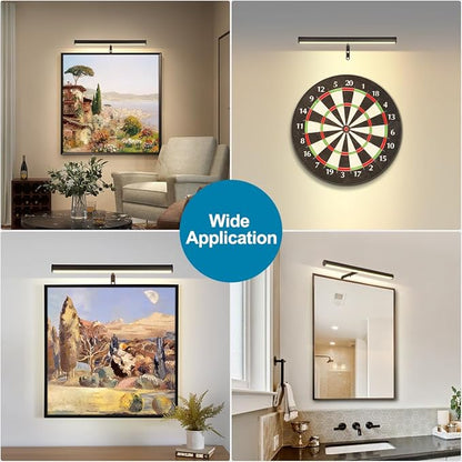 LED Picture Lights for Paintings Plug in, 14 Inch 4W Adjustable Art Light Gallery Wall Light for Display Art Work, Oil Rubbed Bronze Finish, CRI90+, 3000K Warm White, ETL Listed