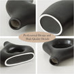 BLACK Ceramic Vase Set of 2 for Modern Home Decor, Round Matte Donut Vases for Pampas Grass, Neutral Boho Nordic Minimalism Style Flower Vases for Living Room Wedding Dinner Table Party Office Bedroom