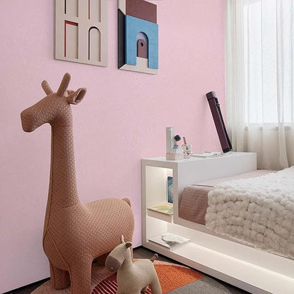 Abyssaly Pink Wallpaper Stick and Peel Removable Self Adhesive Pink Wall Paper Embossed Home Decorative Wallpaper for Girls Solid Color Shelf Drawer Liner Paper 15.7 inch X 196.8 inch