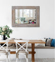 Wall Mirror Rustic Wooden Frame Rectangle Mirror Vintage Hanging Mirror for Bedroom Bathroom Living Room Farmhouse Wall Decor Large 26