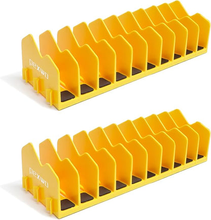Plier Organizer, Plier Rack, Plier Holder and Cutter Organizer with Non-Slip Rubber Base, Tool BoxOrganizer, PlierOrganizer for Tool Box Drawer, 20 slots, ToolStorage, PlierRack (2 PC-Yellow)