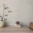 Tempaper Textured Beige Horizontal Faux Grasscloth Removable Peel and Stick Wallpaper, 20.5 in X 16.5 ft, Made in The USA