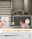 Under Cabinet Lighting Wireless, 2 Pack 5000mAh 13FT COB Motion Sensor Led Light Strips Indoor, Rechargeable Battery Powered Motion Activated Stair Shelf Closet Cabinet Counter Led Strip Tape Lights