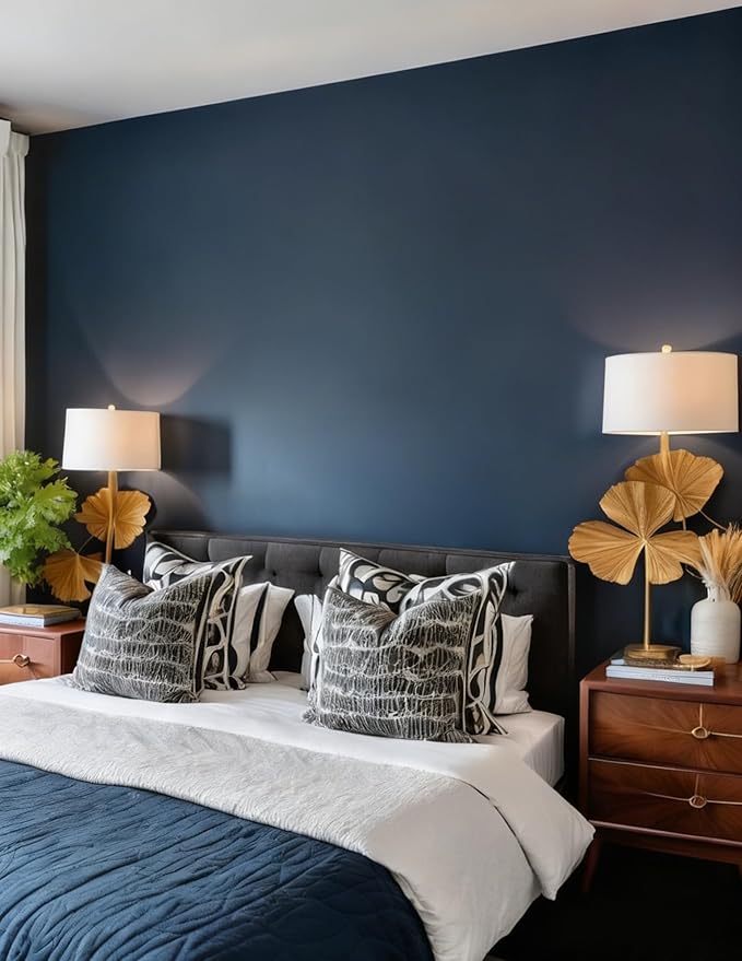 HeloHo 394"X15.7" Solid Blue Wallpaper Matte Textured Contact Wallpaper Peel and Stick Self Adhesive Removable Wallpaper Waterproof Paper for Living Room Bedroom Decor