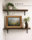 VIYYIEA Gold Framed Art Prints,8x10Inch, Wildflower Floral Vintage Art Painting, Country Spring Landscape Decor for Bedroom Bathroom Dining Room Shelf, Rustic Farmhouse Canvas Picture