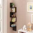 Furinno Rossi Wall Mount Floating Corner Shelf, 5-Tier Square , Espresso
