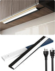 16 Inch LED Under Cabinet Light, Plug in Kitchen Lighting, 3CCT Selectable (3000K/4000K/5000K), CRI94 High Color Accuracy, Linkable, Slim Design Dimmable, Black