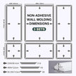 Melkus Wall Molding 3 Set Premade Wainscoting Panels for Interior Wall Décor Installed with Construction Glue Wainscoting Accent Panel Style 3