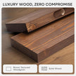 Homeforia Classic Walnut 48 inch Floating Shelf, High End Solid Real Wood Small 48inch Floating Shelves for Wall Mounted, 48in Floating Shelves, Heavy Duty Bracket, 48 X 6.5 X 1.75 inches, Set of 3