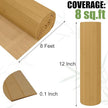 2 Pack Bamboo Wall Panel for Interior Wall Decor, Renewable Pole Wrap Wainscoting Roll Bamboo Covering Paneling for Wall Ceiling Office Bedroom Living Room (12