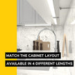 GETINLIGHT Inlight 24-inch Hardwired Only LED Under Cabinet Lighting, Daylight White(5000k), Dimmable, Matte White Finished, ETL Listed, IN-0201-13-WH-50