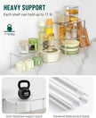 Acrylic Cabinet Organizer, Set of 4 Spice Rack Organizer for Cabinet, Desk Countertop Shelf Organizer, Pantry Kitchen Storage and Organization, Stackable Shelves House Essentials for Gift
