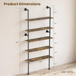 Merapi Rustic Industrial Bookshelf, 78.6