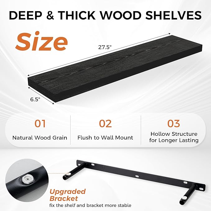 Fun Memories Floating Shelves for Wall, 27.5
