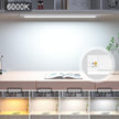 WOBANE 16.5 inch Under Cabinet Lighting,5 Color Settings,Under Counter Lights for Kitchen,Hand Wave Activated,Touchless for Cabinet,Shelf,Under Desk,Color Tunable 2700K to 6000K,Dimmable,White,1000LM