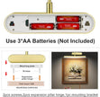 Picture Light,3AA Battery Art Lights for Paintings,Wireless Wall Lighting,Remote Control Accent Light with Timer and Dimmable for Frame,Portrait,Dartboard-Brass