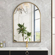 Bathroom Arched Wall Mirror Brushed Metal Vanity Wall Mounted Mirror for LivingRoom Bedroom Entryway Room Vanity Home Decor 28