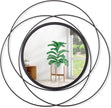 Mirrors Wall Decor Iron Frame Round Art Wall Mirrors Home Decoration Hanging Mirrors for Living Room Bedroom Bathroom Entryway Black 16