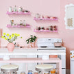 Rainbow Glitter Acrylic Floating Shelves, 15.7