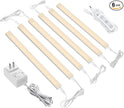 ASOKO Dimmable Under Cabinet Lighting - 6 Pcs 12 Inch Linkable Led Counter Light Bars, Warm White 2700K, DC24V 1320Lumens, 18W Shelf Lighting (ETL Plug)