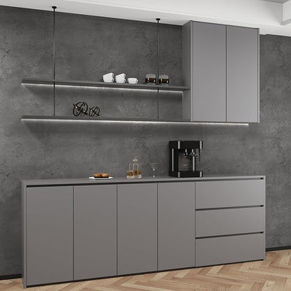 48"×591" Large Size Extra Wide Thick Darker Grey Black Concrete Wallpaper Peel and Stick Dark Gray Concrete Cement Contact Paper Vinyl Textured Adhesive Sticker for Bedroom Bathroom Gym Walls