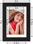 Vittanly 4x6 Picture Frames Set of 9, Shatter Resistant Plexiglass, Display 3.5x5 Pictures with Mat or 4x6 without Mat, Photo Frames for Wall or Tabletop, Engineered Wood, Black