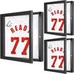3 Pack T Shirt Display Frame, 11.3'' X 11.3'' Black Imitation Wood T Shirt Frame with 98% UV Protection Acrylic, 1