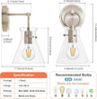 Wall Sconce for Bathroom Modern Vanity Light Fixtures Hardwired Wall Mount Lighting Lamp Farmhouse Wall Lights with 6
