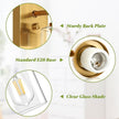 VerRon Wall Sconces, Gold Bathroom Light Fixtures, Modern Vanity Lights, Sconces Wall Lighting with Clear Glass, Sconces Wall Decor Set of 2, Light Fixture for Mirror, Living Room, Bedroom, Hallway