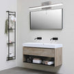 COTULIN 24-Inch Modern Brushed Nickel Bathroom Light Fixture - 180° Rotatable LED Chrome Vanity Light Bar for Over-Mirror Use, 12W Bathroom Sconce Wall Lighting with Switch on/Off