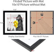 10x10 Picture Frame Set of 9, Display Pictures 8x8 with Mat or 10x10 without Mat, Multi Collage Gallery Square Photo Frames for Wall or Tabletop,Black