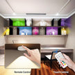 Rechargeable Puck Lights with Remote Control, 12 Color Changing Under Cabinet Lighting, Wireless RGB tv Led lights for bedroom & Closet, Dimmable Magnetic under counter lights for kitchen, Shelf,Party