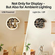 Crescent Moon Shelf with LED Light, Wooden Mushroom Shelf for Crystals Rocks Gems Healing Stones, Trinket Knick Knack Bohomian Witchy Wiccan Shelves Wall Mounted