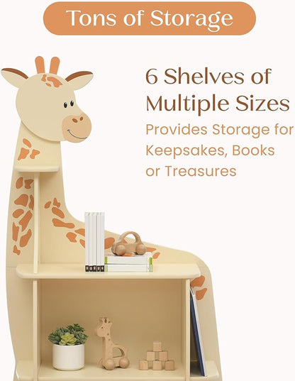 Delta Children Giraffe Bookcase - Greenguard Gold Certified, Yellow