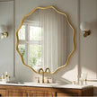 VooBang Gold Scalloped Circle Mirror, 30