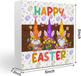 Easter Decorations Indoor Easter Party Gnomes Decorations Farmhouse Easter Gnomes Sign for Home Room Badroom Bathroom Office Table Mantle Desk Decor