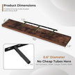 Fun Memories 55 Inch Floating Shelves for Wall, Fireplace Mantel Shelf with Invisible Heavy Duty Bracket, 8 Inch Deep Storage Shelf for Living Room, Kitchen, Farmhouse, Brown
