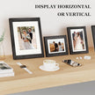 Picture Frames, Made of Real Glass and Wooden Frame, Gallery Photo Frames Set of 10 for Collage Wall Decor, Multi Sizes Including 8x10, 5x7, 4x6 for Mounting or Tabletop Display, Black