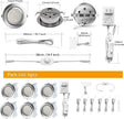 LED Puck Lights Wired Under Cabinet Lighting Dimmable,Recessed Mount,2.5In Hole Halogen Bulb Equiv,12V Under Counter Light Fixture Plug in for Kitchen,Display Shelf,Curio,4000K Daylight White,6pcs