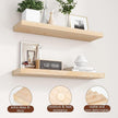 fuqing 30 Inch Floating Shelves | Natural Wood Wall Shelves Set of 2 | 30